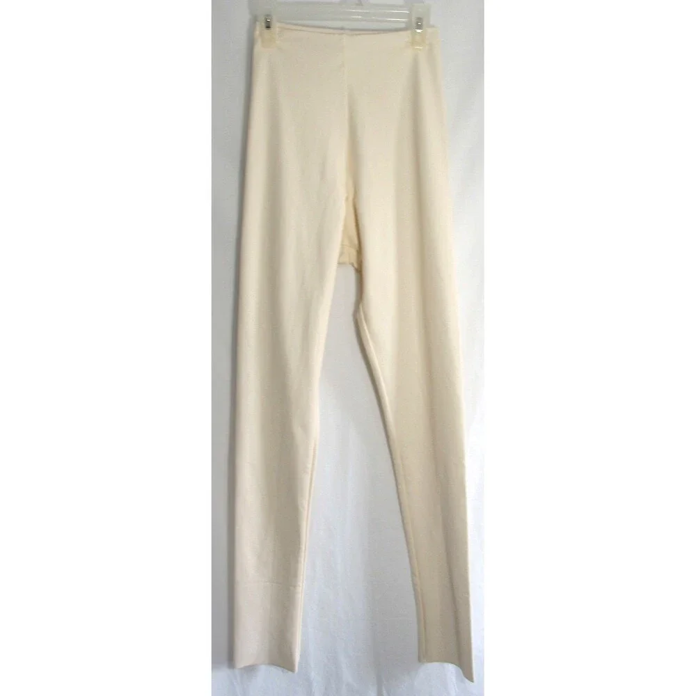 Commando Beige Faux Leather High Rise Leggings Size Small EUC